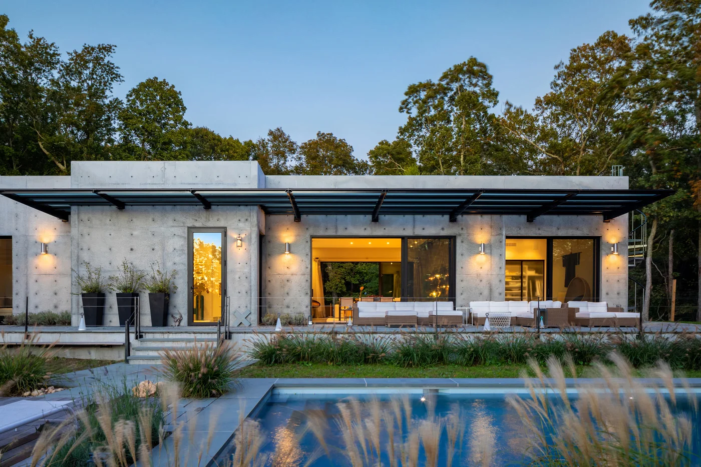 Entry, West Porch Canopy & Pool