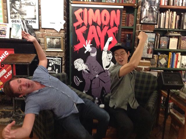 It was a knockout event with the creators of Simon Says, Andre Frattion and Jesse Lee this past weekend! Amazing discussion &amp; great audience questions. Signed copies of the powerful graphic novel published by @imagecomics are available in the boo