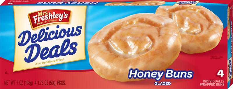 Mrs. Freshley's Glazed Honey Buns, 1.75 Oz
