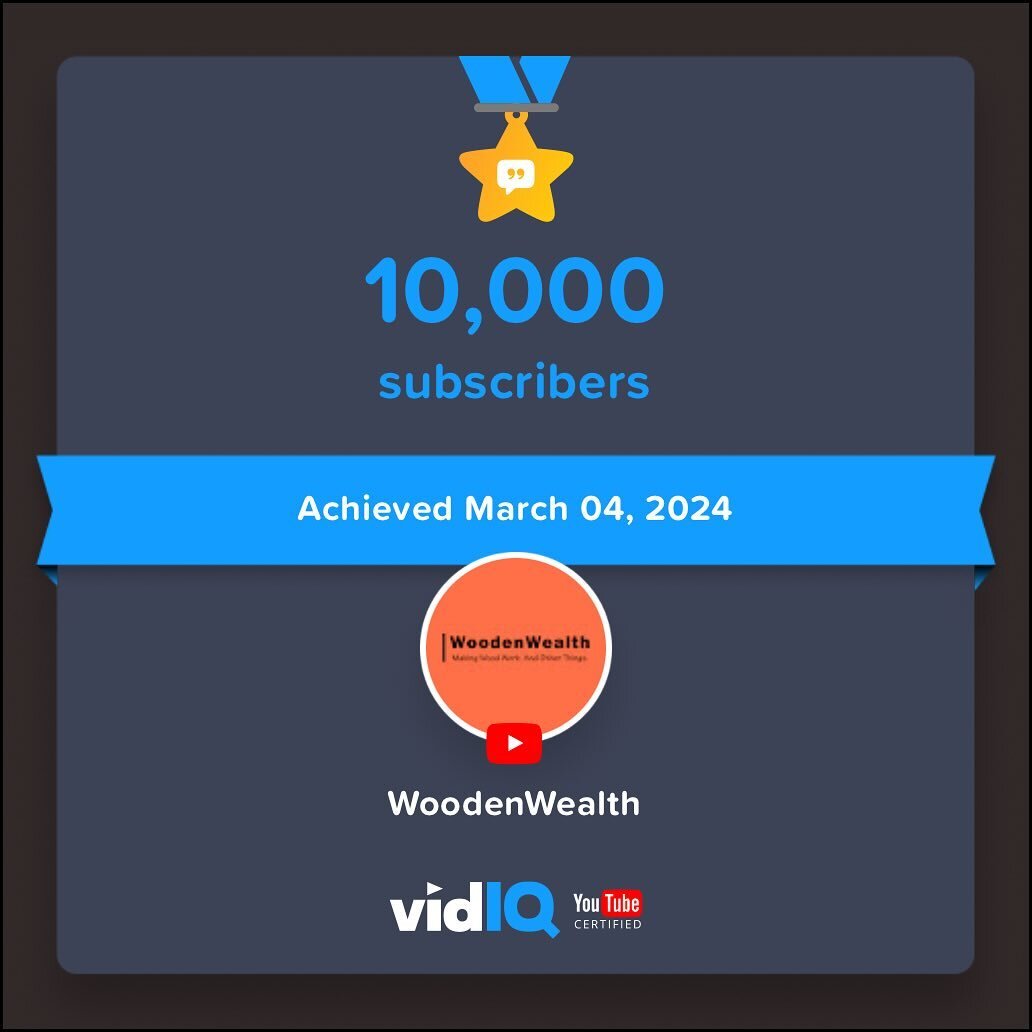 Wow, 10,000 of you people (and counting!) find my videos interesting enough to subscribe- thank you so much! #woodenwealth #youtube