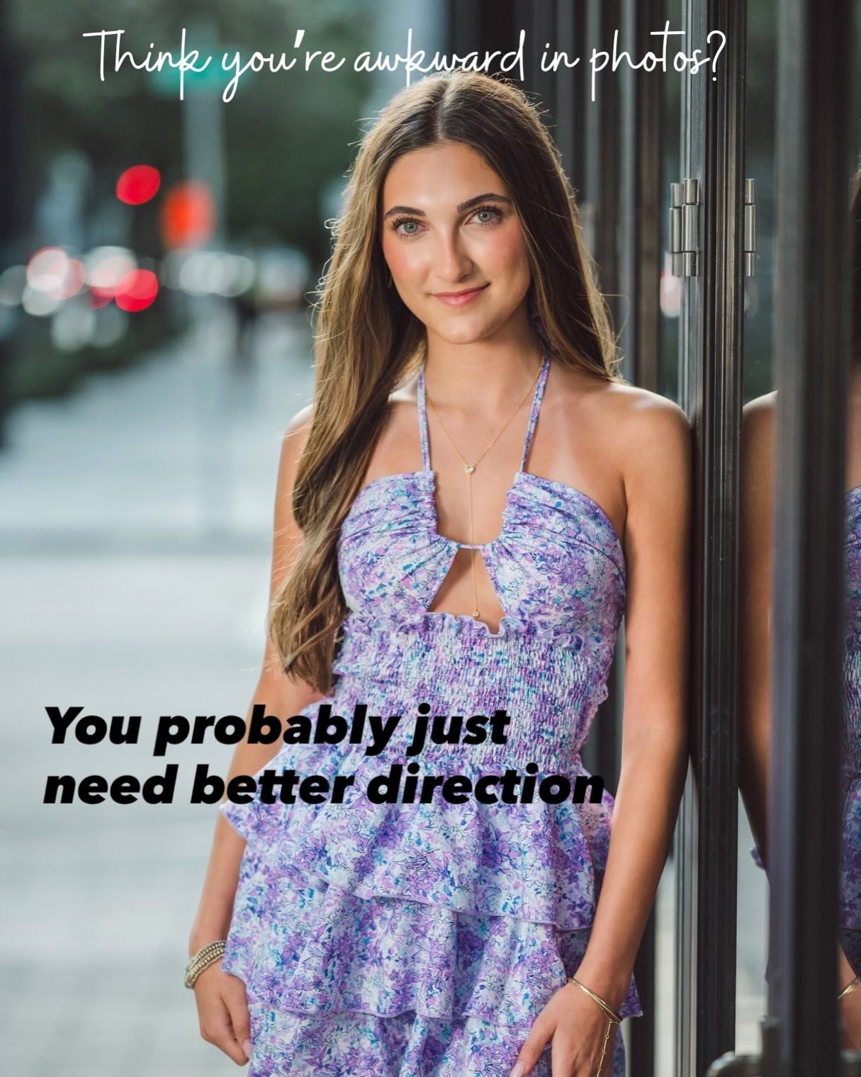 Think you&rsquo;re awkward in photos?
You&rsquo;re exactly who I love working with.
Most seniors arrive convinced they aren&rsquo;t photogenic, don&rsquo;t know how to pose, and feel nervous about being in front of the camera.
The truth?
Almost every