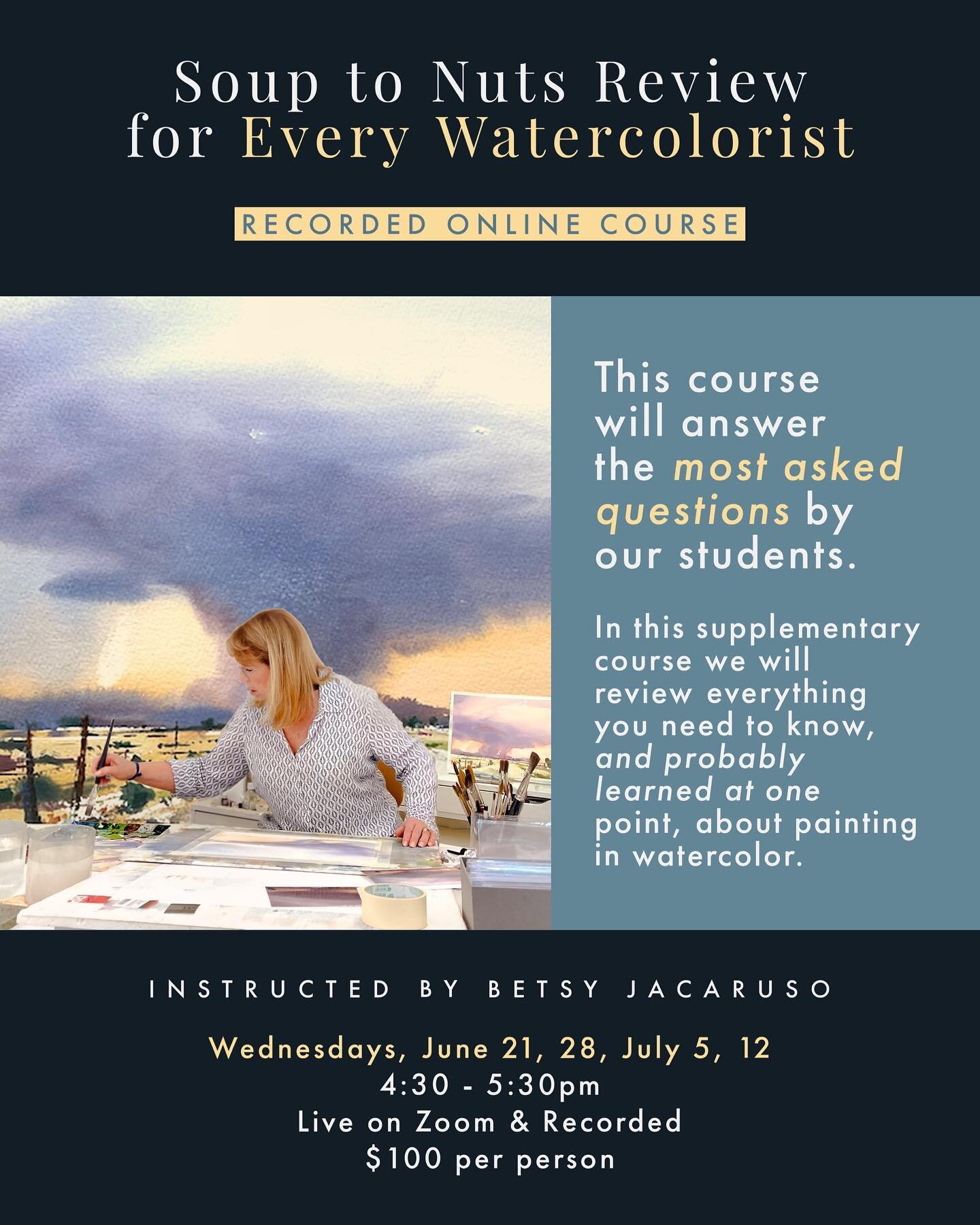 Something new and exciting ✨ The online course that will improve your practice, whether in studio classes or painting in your own. Beginner level or advanced. 
#watercolor #watercolorpainting