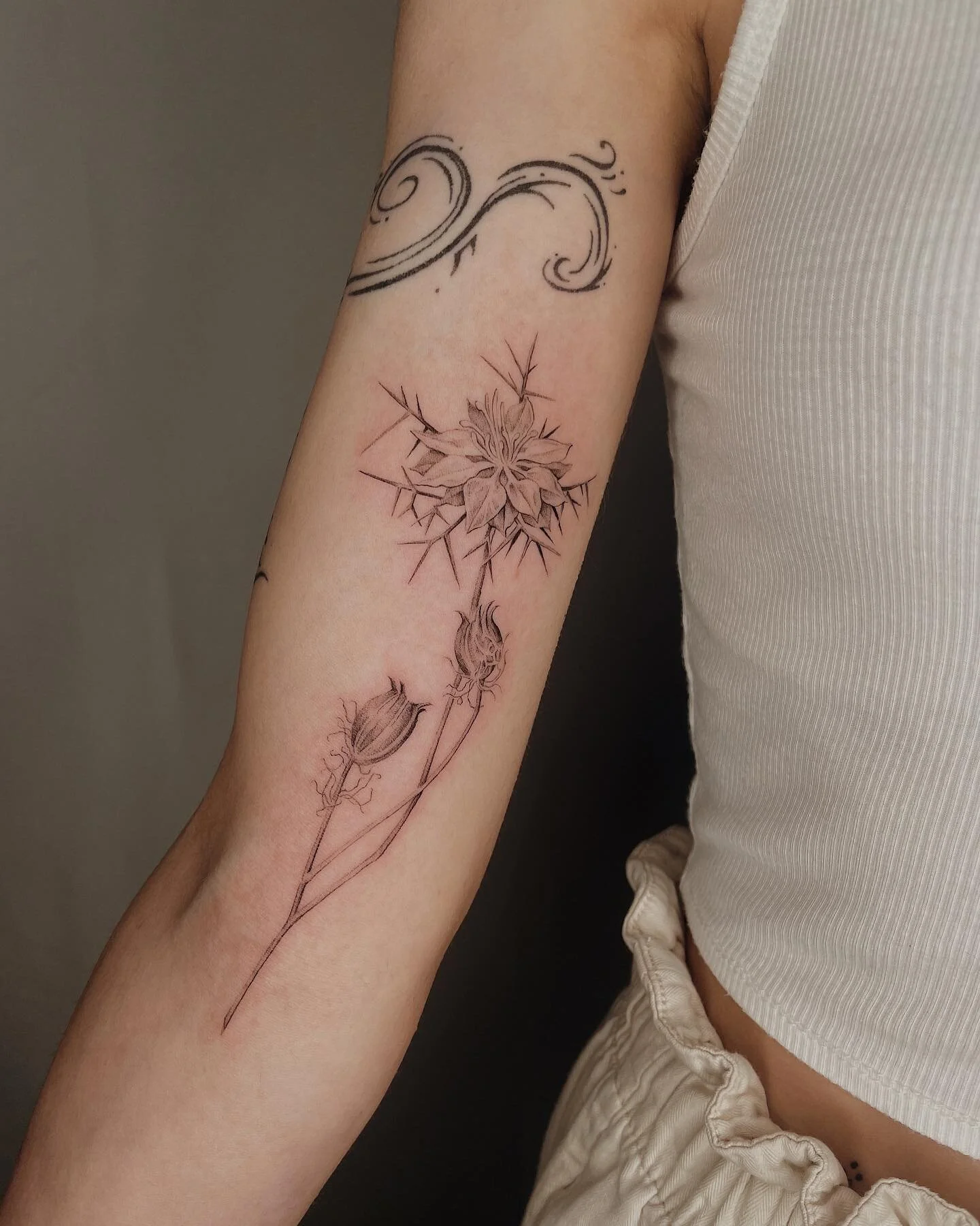 Some recent pieces I&rsquo;ve done of olive branches and nigella! 
Feeling so appreciative of the support and trust from all my clients 🥰