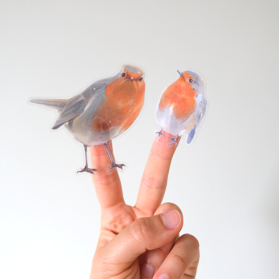 2 Robins Transparent Stickers.png