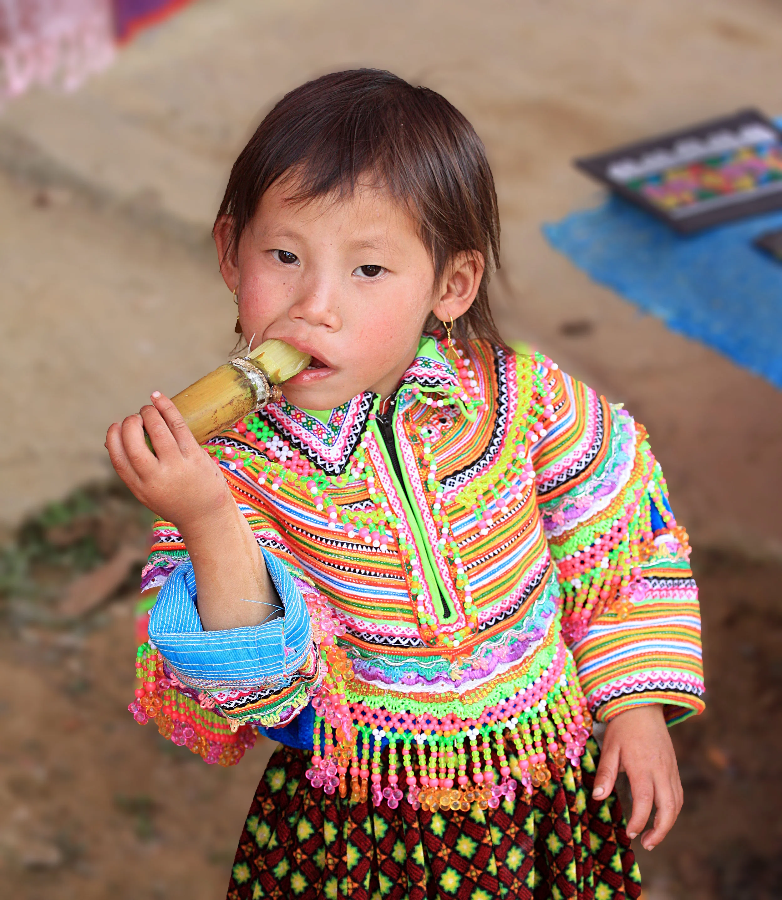 Hmong colorés, vallés de SaPa, Vietnam.