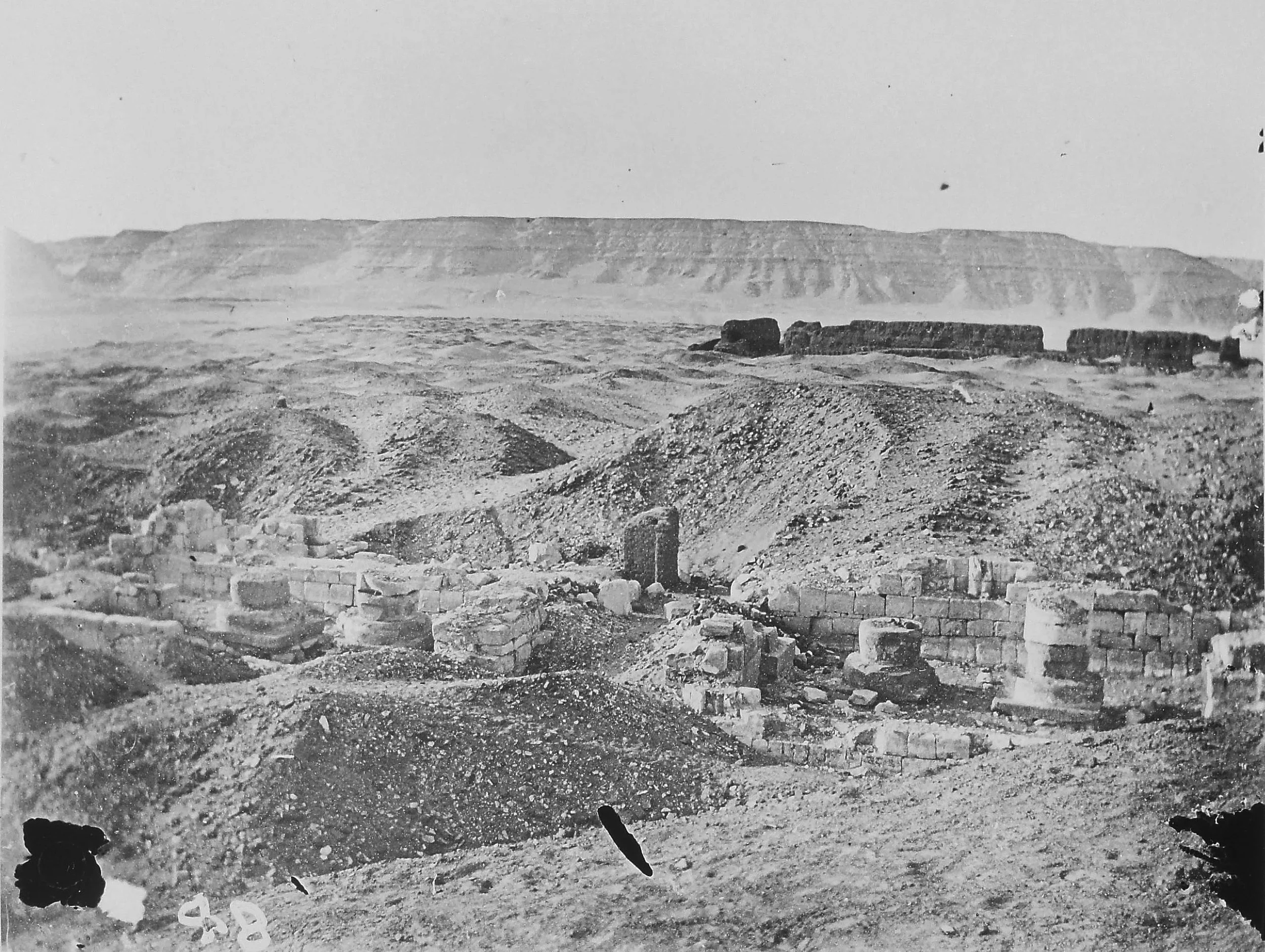 Fig. 3. The “Portal” Temple of Ramses II and the archaeological landscape of North Abydos during Flinders Petrie’s excavations for the Egypt Exploration Fund in 1902-03. Photo courtesy of the Egypt Exploration Society .