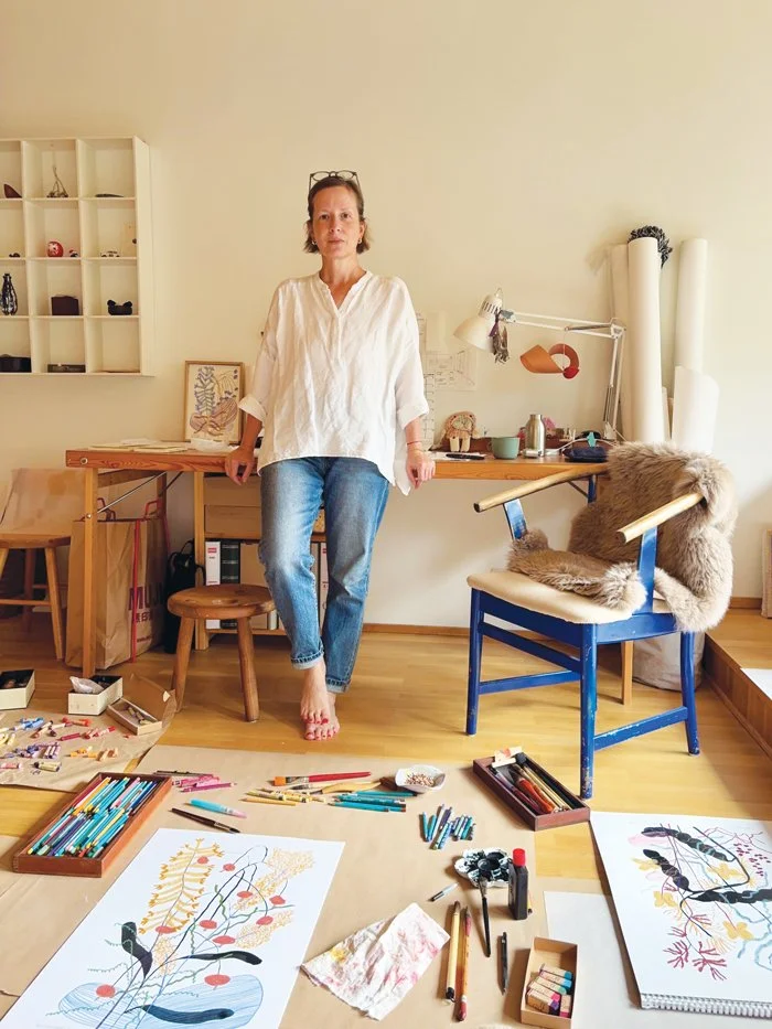 Reka Kiraly in her studio
