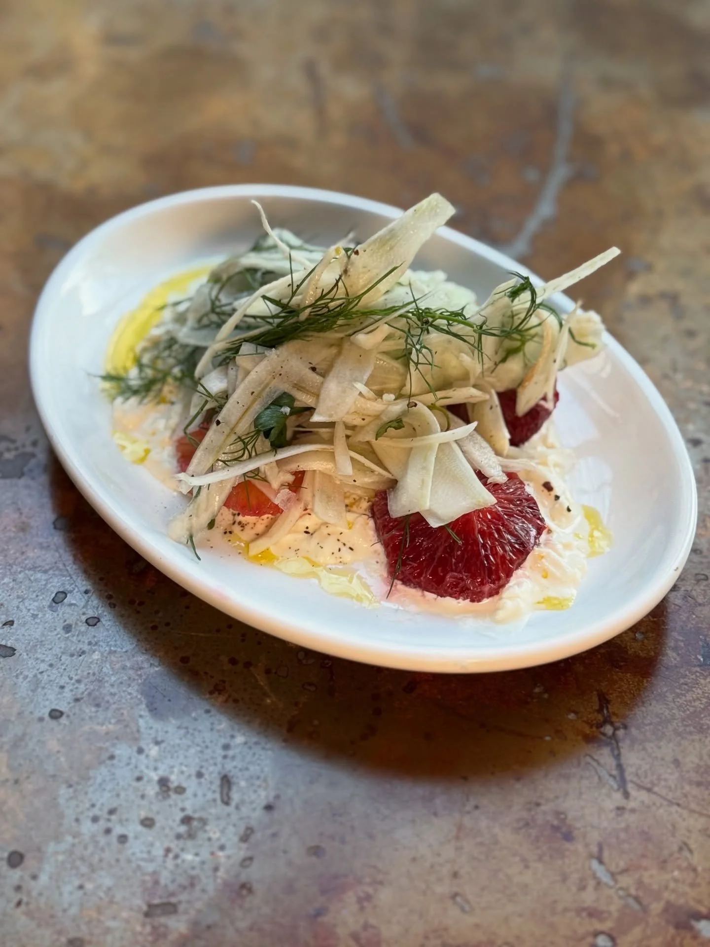 🆕!! FENNEL AND CITRUS 🍊 with stracciatella, serrano, and a red wine 🍷 vinaigrette. Pair it with one of our house made pastas and call it the ideal Monday! We are open regular hours today from 11am-10pm. 
&bull;
&bull;
&bull;
#pdxnow #pdxeats #pdx1