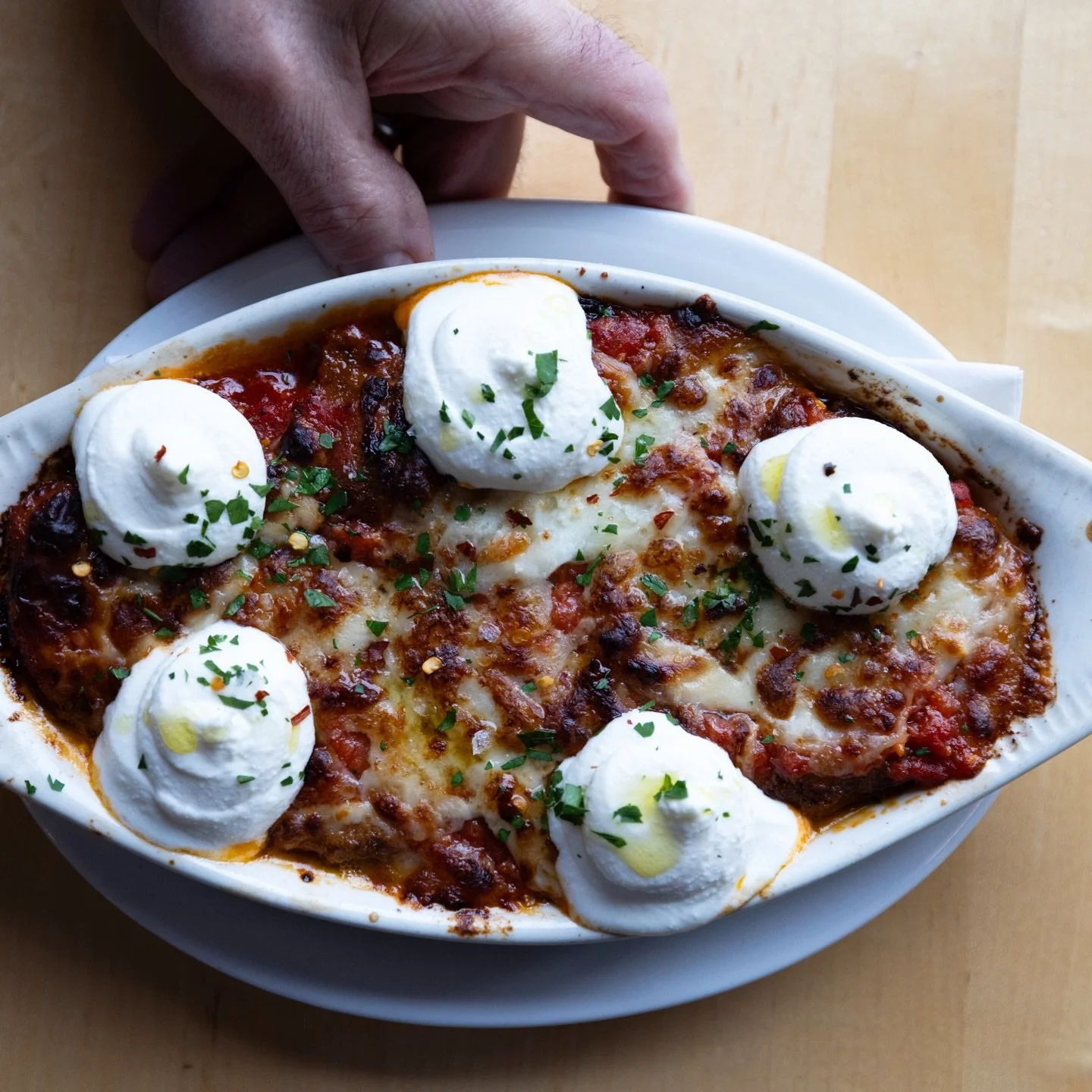 EGGPLANT PARM + Italian-American Wednesday is calling 📞 your name! Whether you&rsquo;re a longtime eggplant lover or just here for the cheese pull (we see you 👀), this one&rsquo;s worth showing up for. Bring a friend, bring your appetite, or just b