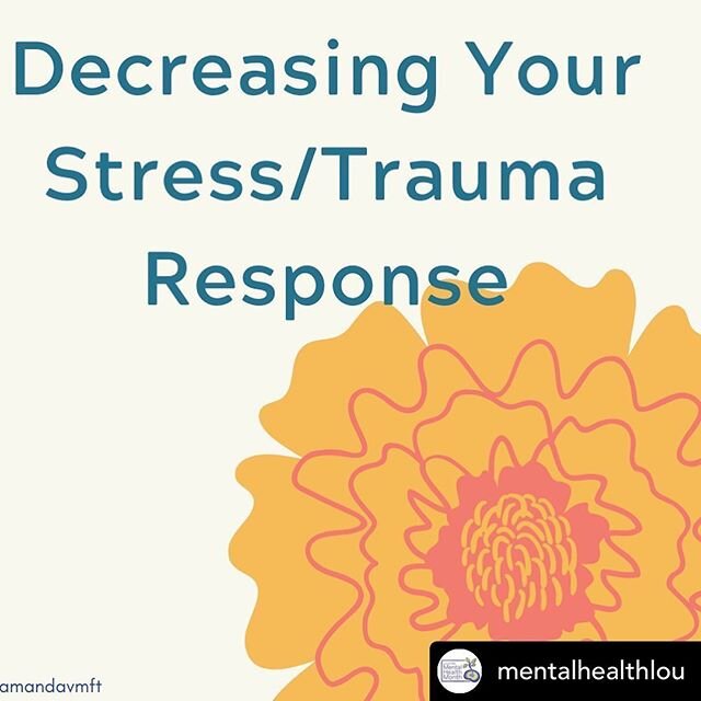 Posted @withregram &bull; @mentalhealthlou We&rsquo;ve been talking a lot about trauma lately. Trauma triggered by the news, by history, by life experiences. Here are some basic things you can do to help decrease your trauma response. (We also have t