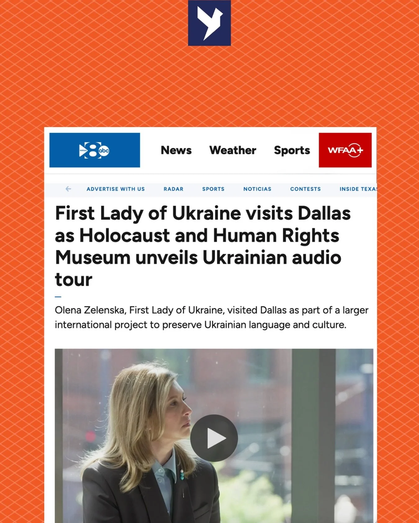 An unforgettable moment at the @dhhrm_org: First Lady of Ukraine, @olenazelenska_official, visited the Museum to unveil its new Ukrainian audio guide. 🇺🇦 🎧 

We were honored to manage press for this historic event, which highlights the power of st