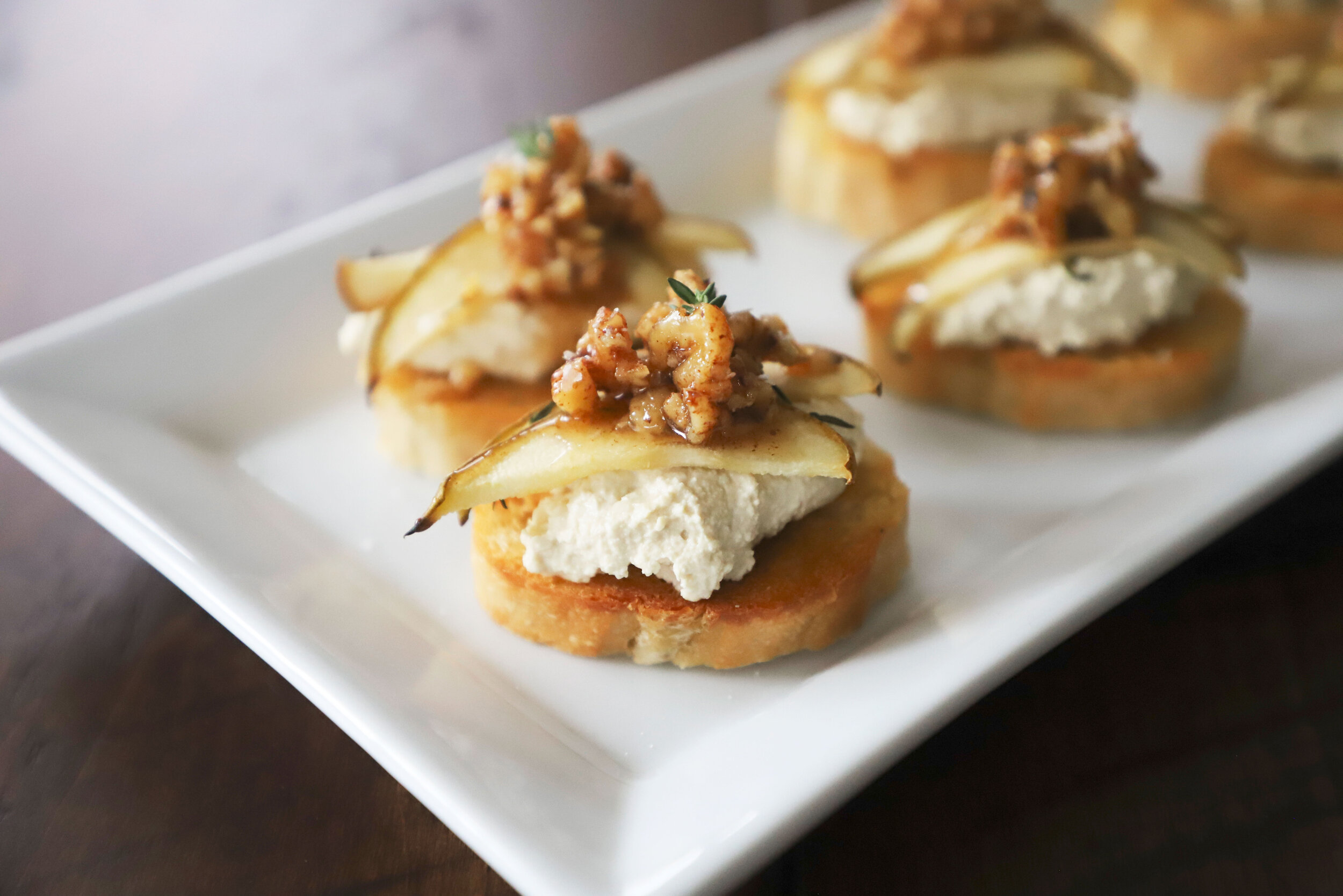 Pear-Ricotta Crostini  