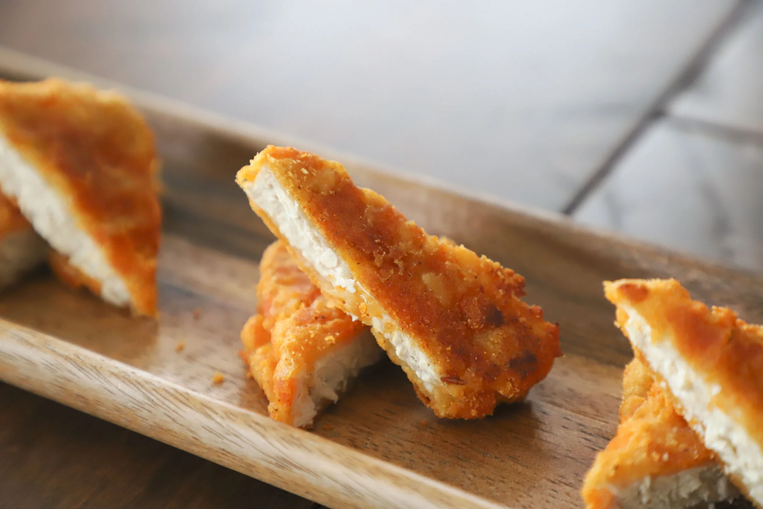 Creole Spiced Fishless Fillets with Tartar Sauce