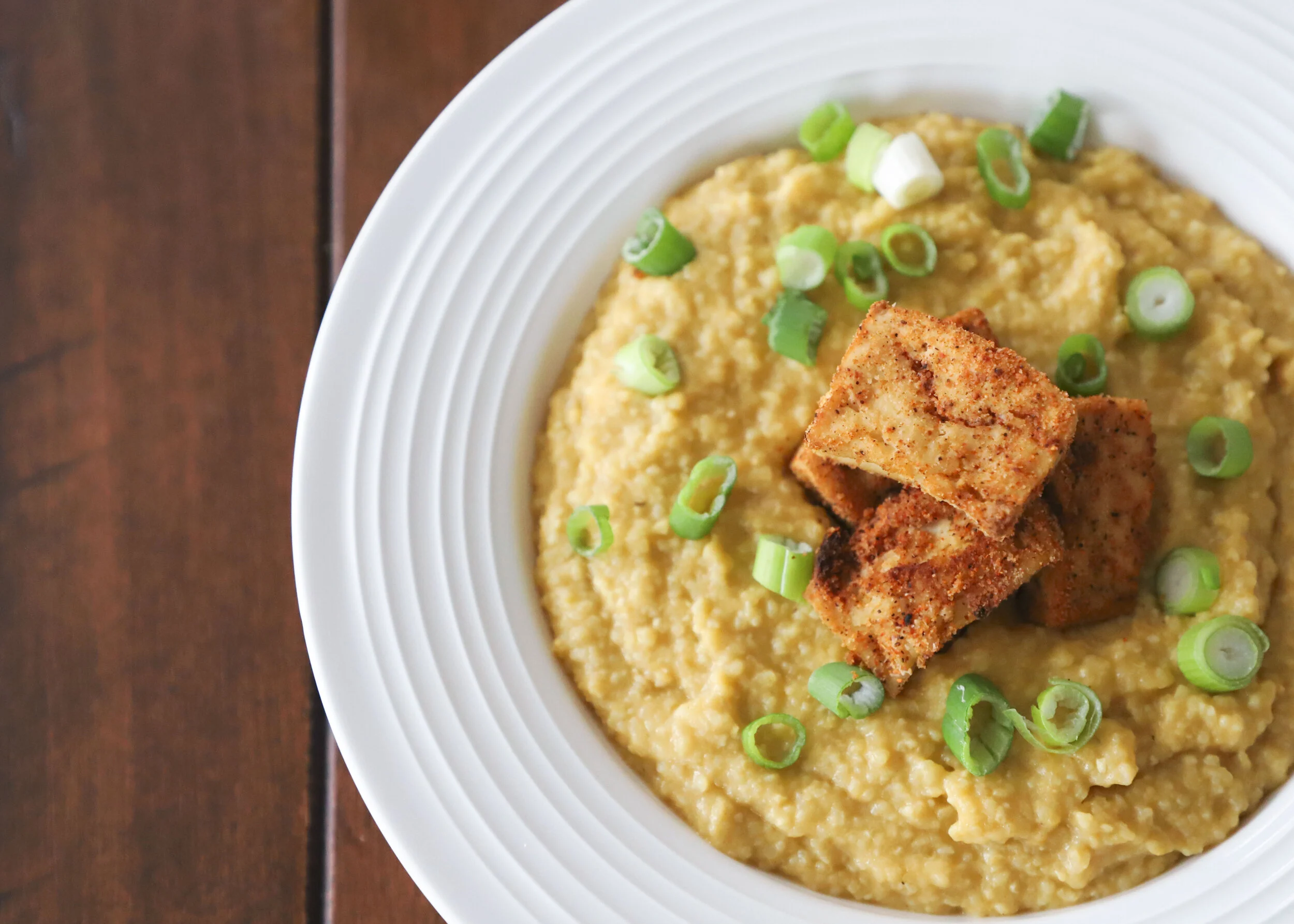 Grits with Creole Spiced Tofu 