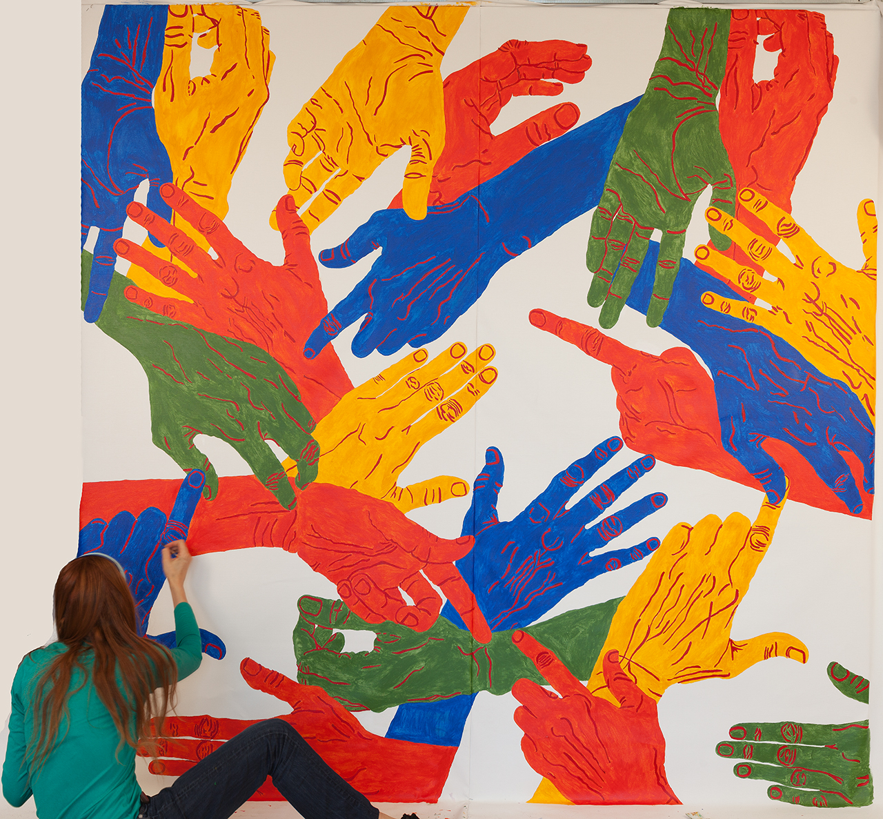 Hands of God in the studio