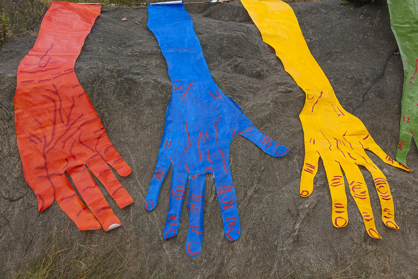 Hands Dry Waterfall, detail