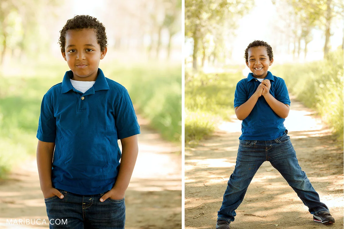 boy portrait and his funny emotions.