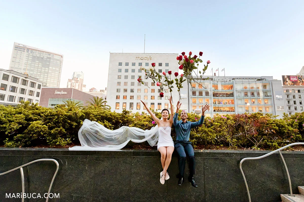 fiancee and fiance through it boughter