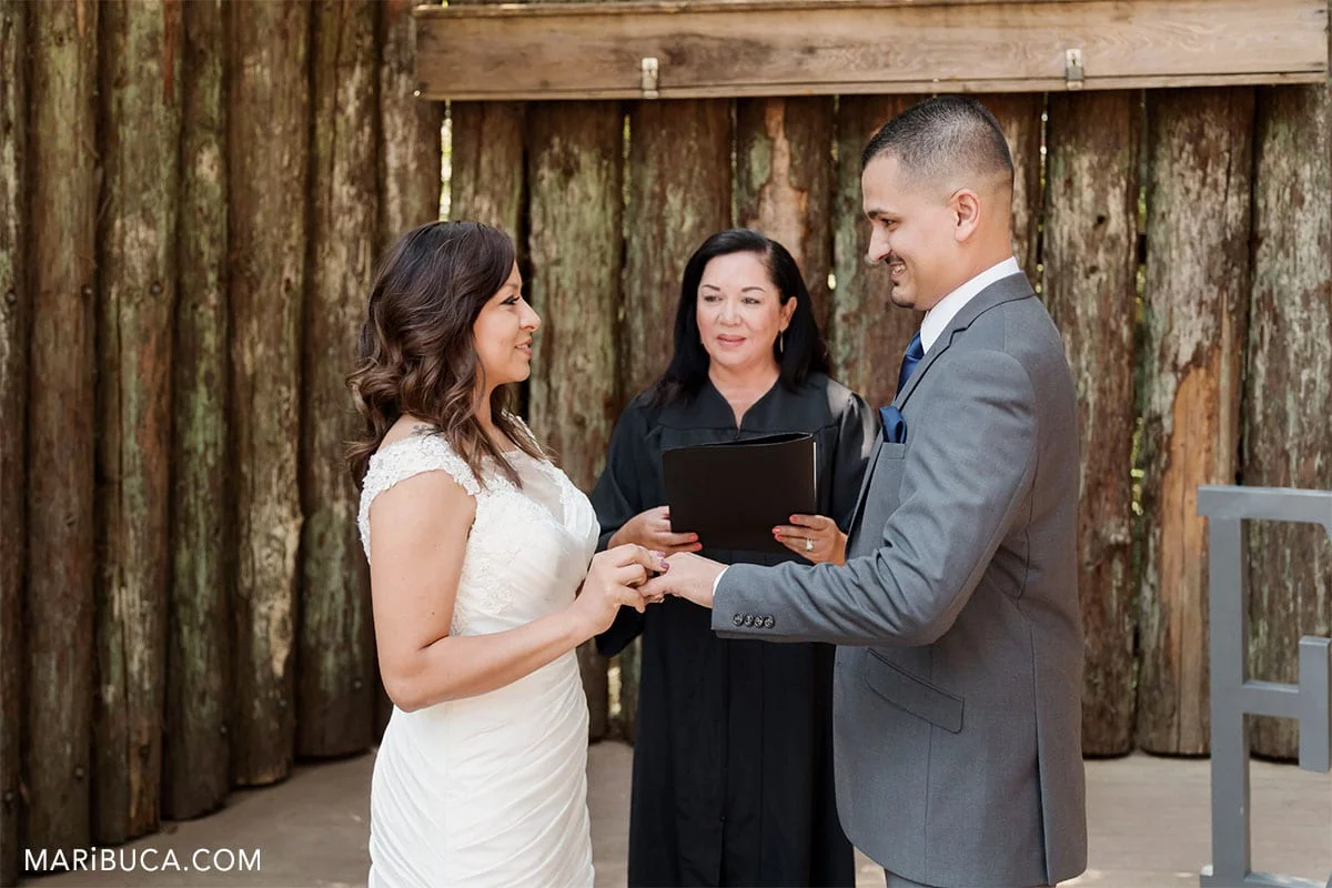 exchange the wedding rings in the Watsonville
