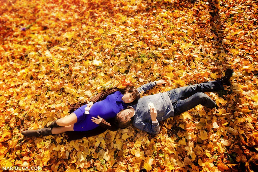 Excepting the first baby boy is best feeling for the couple. Guys lay down in the yellow lives in the golden fall
