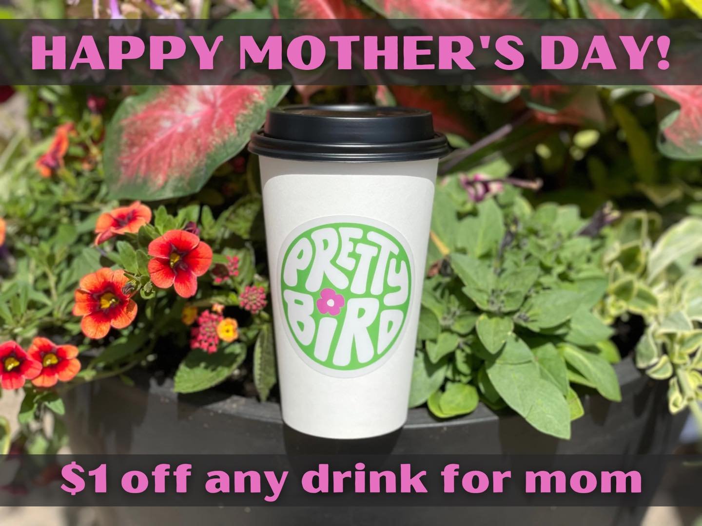 HAPPY MOTHER&rsquo;S DAY!

hey mom, thanks for all you do. we think you&rsquo;re absolutely incredible, and as a small way of saying thank you, we are taking $1 off any drink for you today.

now go out and get your mama her favorite coffee to brighte