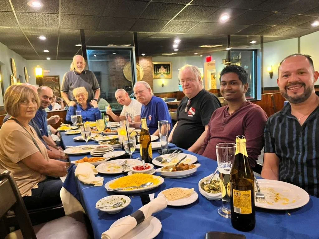 Members of SFDI club at dinner at large