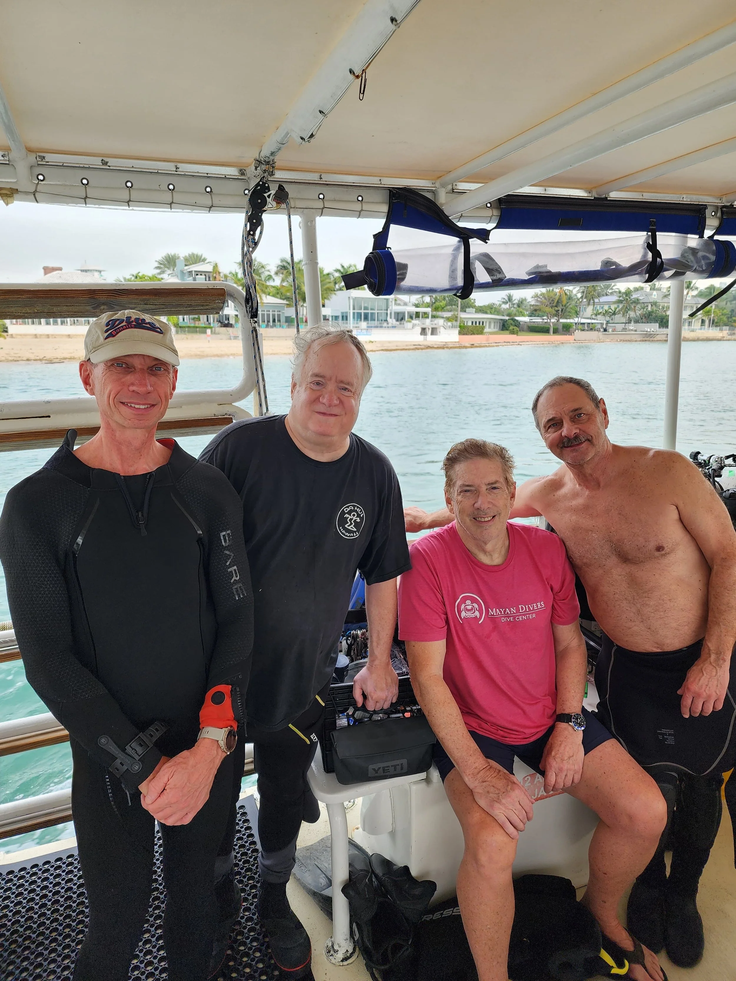 Brave divers facing cold waters at Tenneco Tower