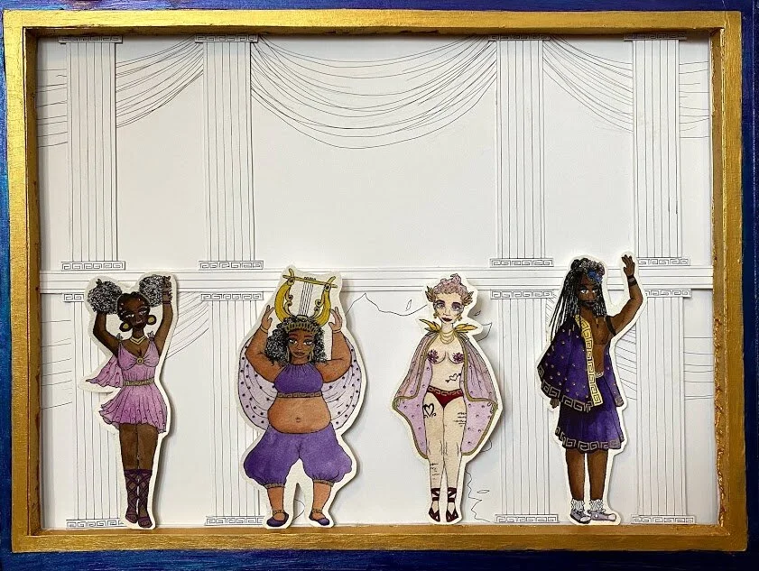 Terpsicore, Euterpe, Erato,  &amp; Thalia