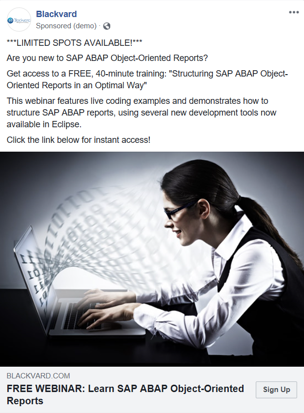 Structuring SAP ABAP Reports Facebook Ad Sample.png
