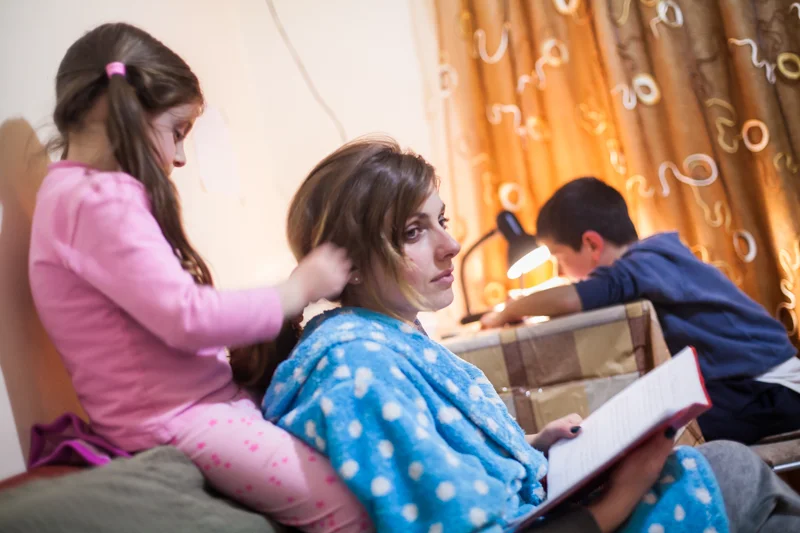 Usually older women or very young women or women whose children live in Georgia, work inside the employer’s house, as live-in domestic workers. Nino came to Greece with her family and needs to seek out a job that allows her to take care of her family too.