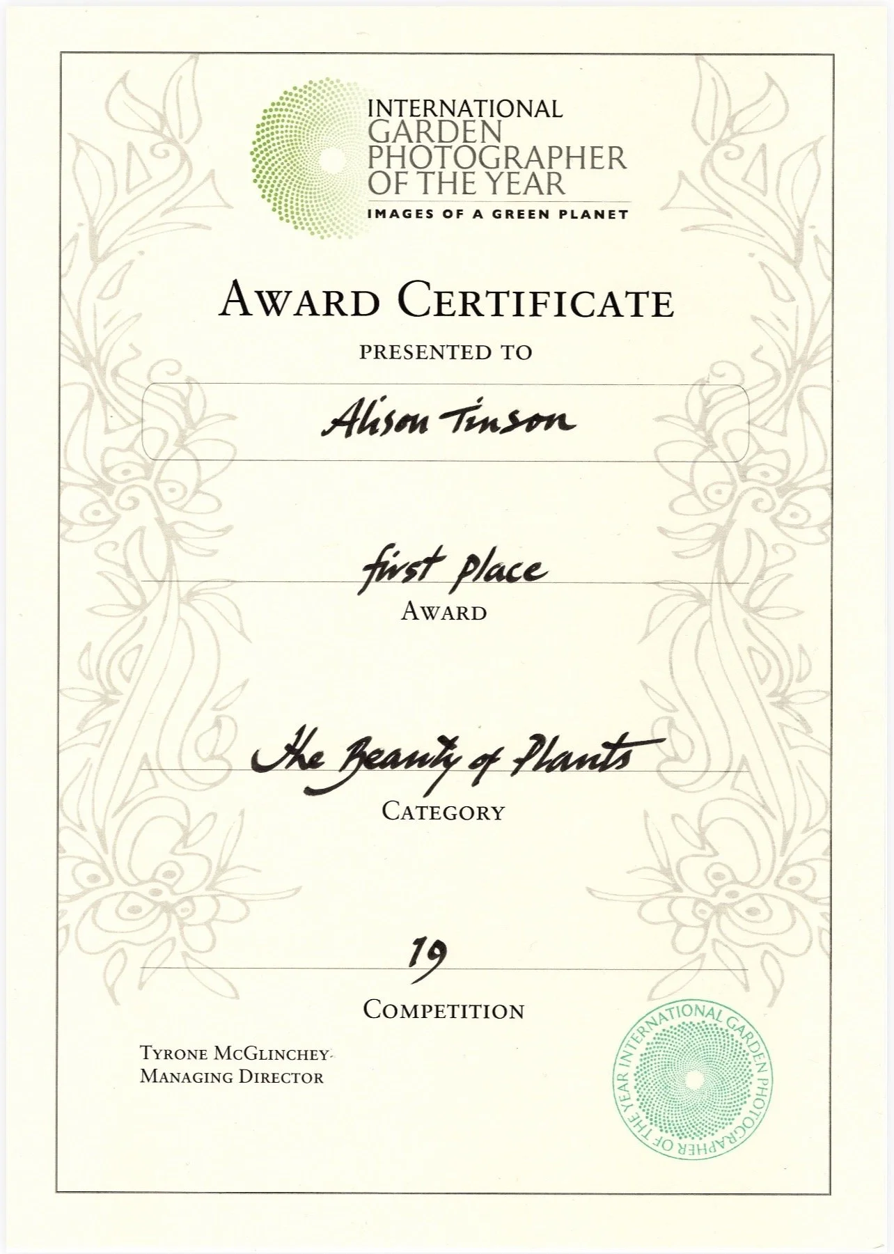 IGPOTY First Prize certificate .jpg