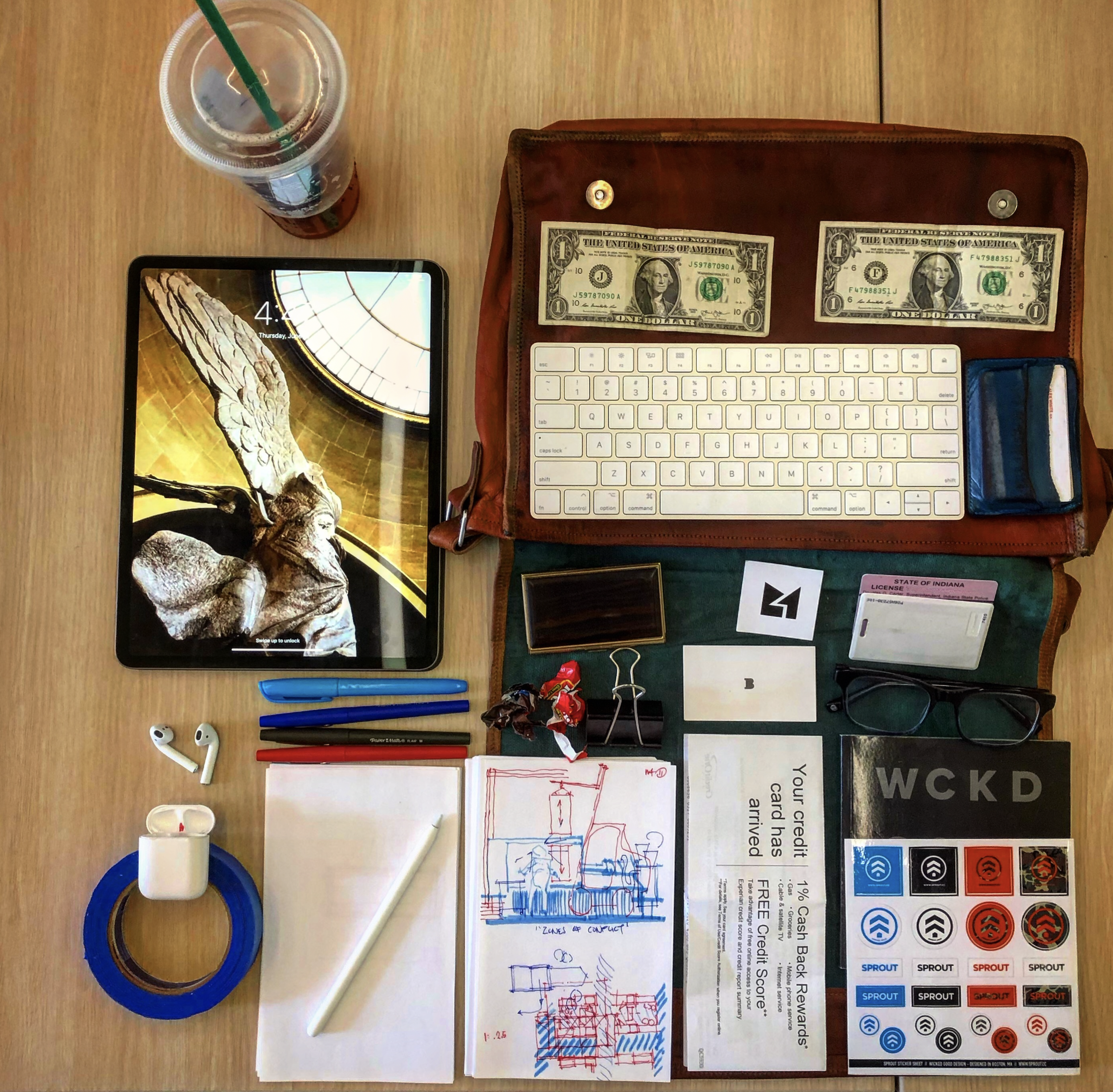 Analog and digital… along with some caffeine.