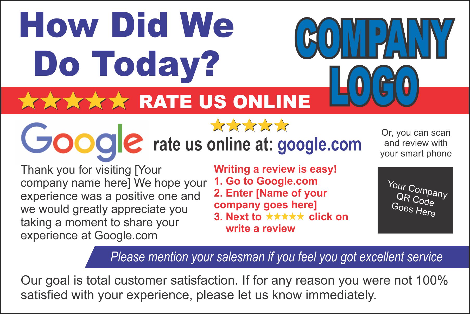 Rate Card - Google