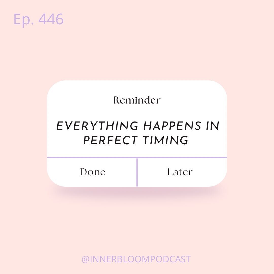 This weeks new episode is here to remind you that, Everything Happens In Perfect Timing! 

Alexa talks about her recent realizations around this topic and Ambrosia talks about the recent trend and timing of the ending of relationships.

Link in bio t