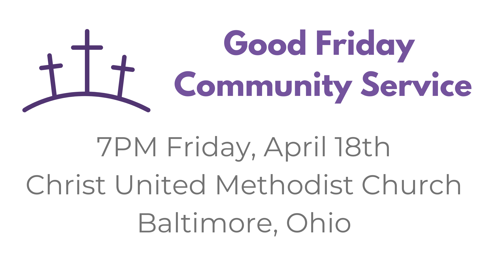 Good Friday Community Service