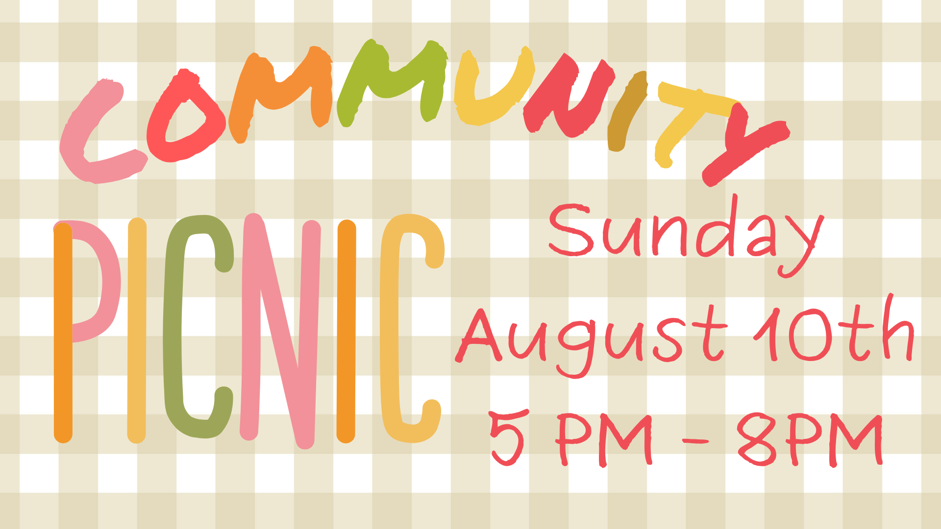 Community Picnic - Save The Date
