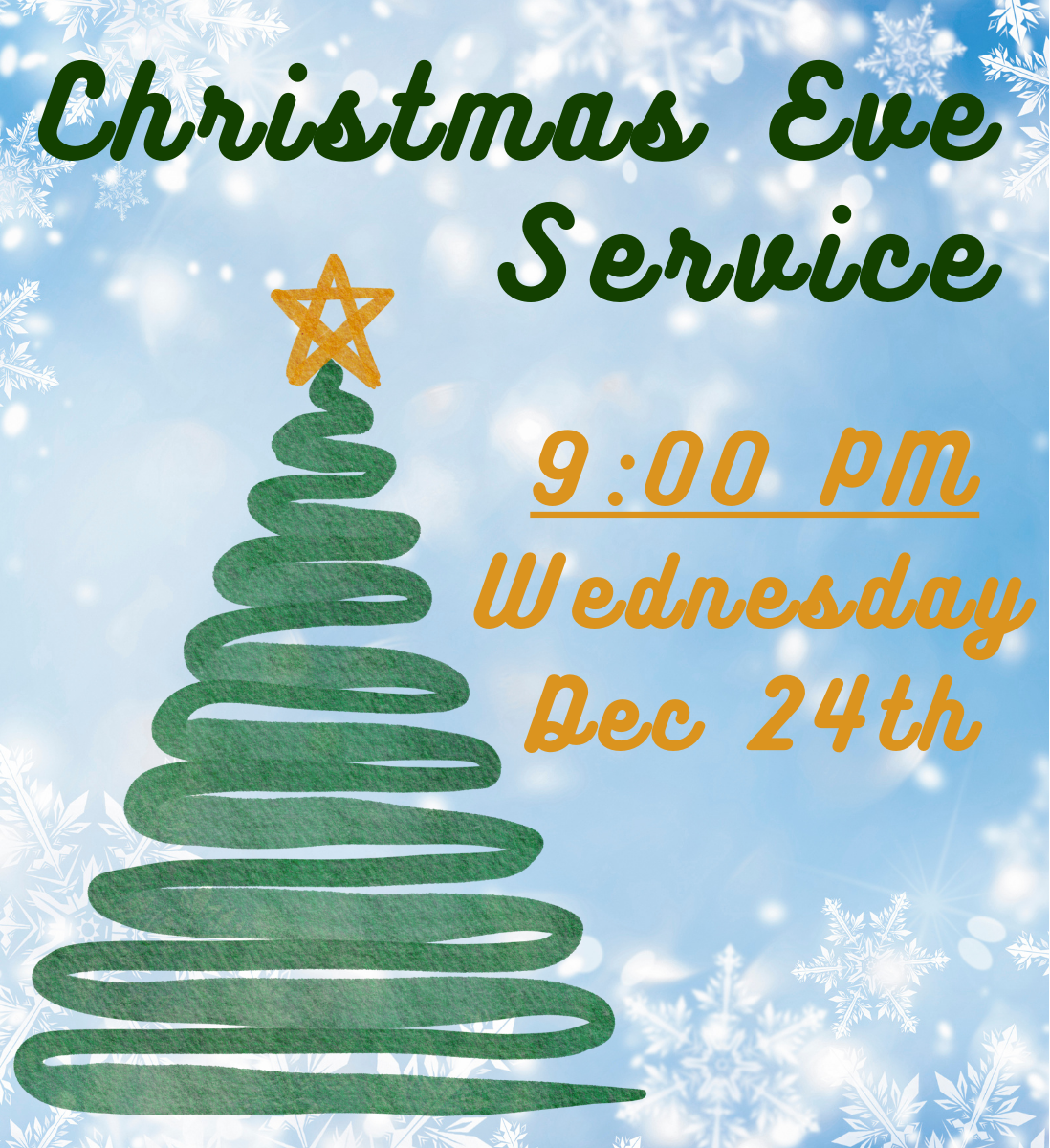Candlelight Christmas Eve Worship - 9:00 PM