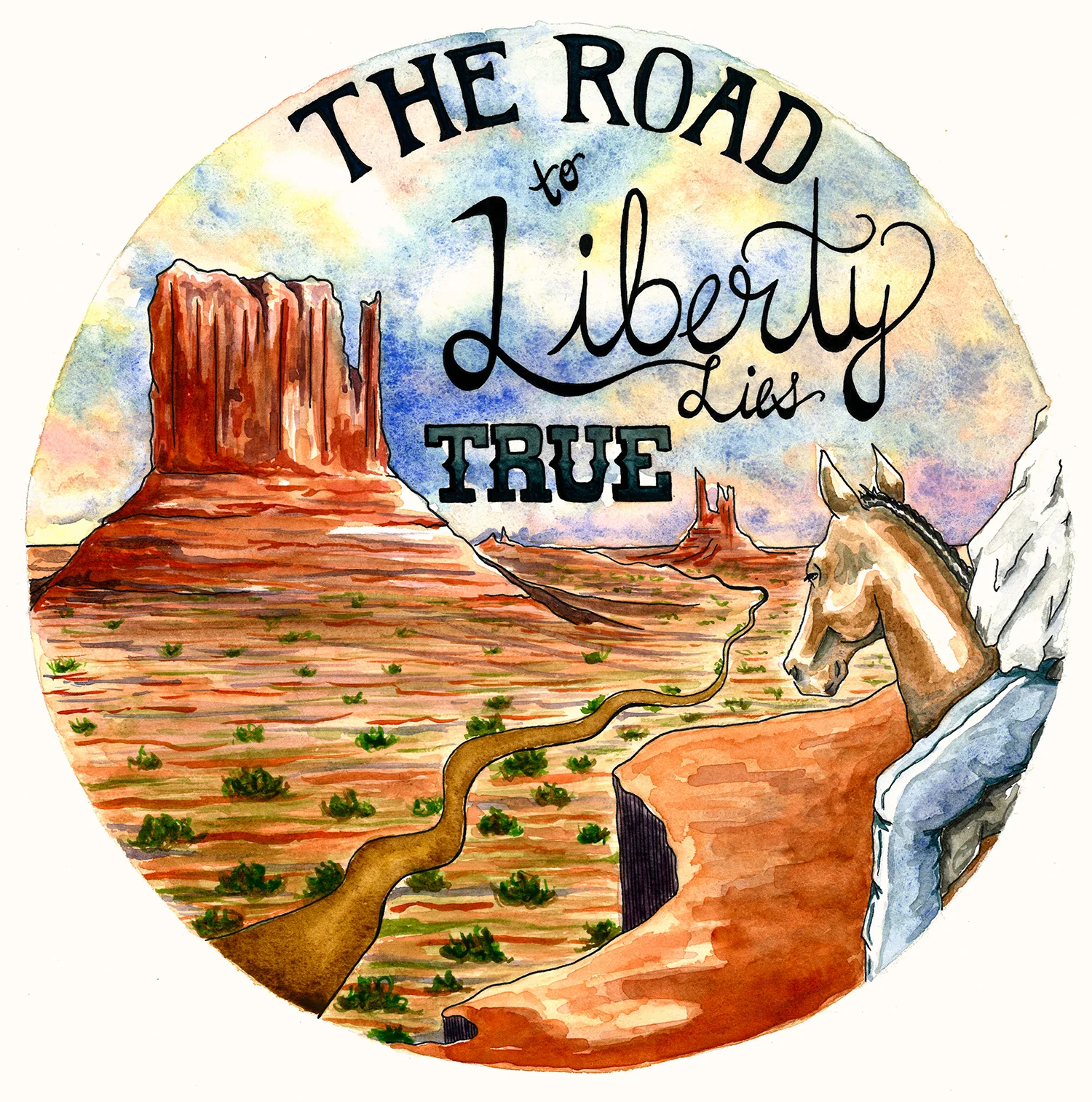 An illustration created by Hannah Mulholland for John Wayne Stock & Supply.
