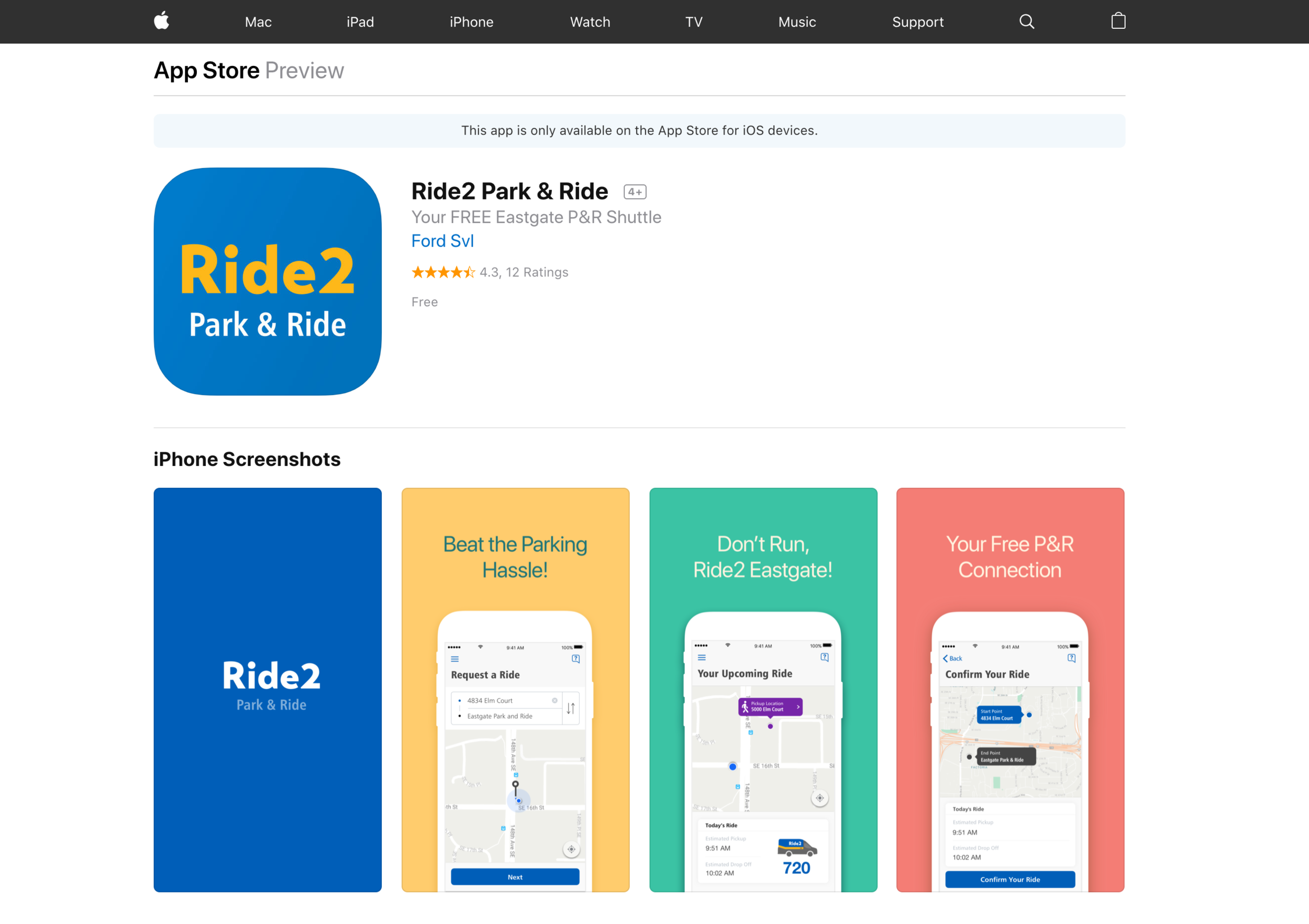 iOS and Android Rider App