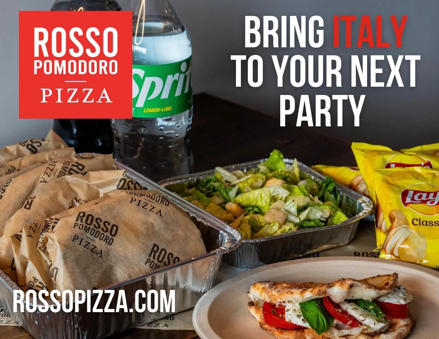 Turn any group gathering into a festa Italiana with just one thing — food from Rosso Pomdoro! ๐๐ฎ๐น
There are a variety of delicious catering options available at both of our restaurants, including Pizza Party Trays with mouthwatering pies, c