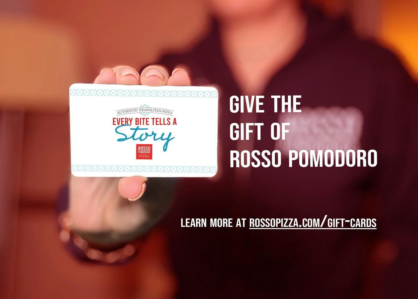 Holiday shopping has commenced, and we have the perfect present to stuff in a stocking or give at a gift exchange — a Rosso Pomodoro gift card ๐
Regardless of diet, we know that customers will always find something on the menu to put this gif