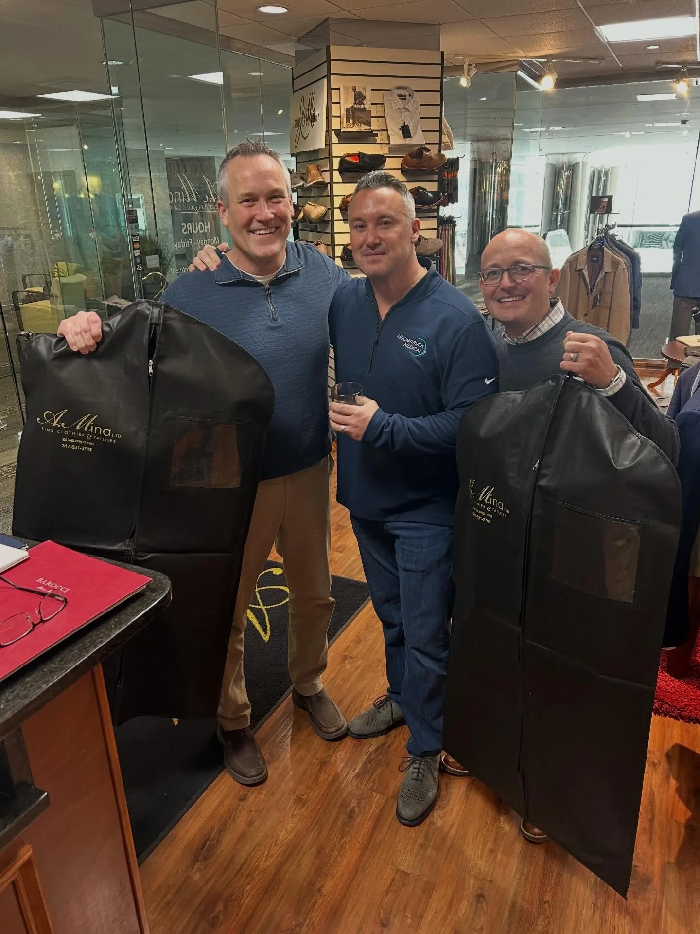 Some of our great customers! 😀  #AMinaCustomSuits We appreciate you!!! ❤️