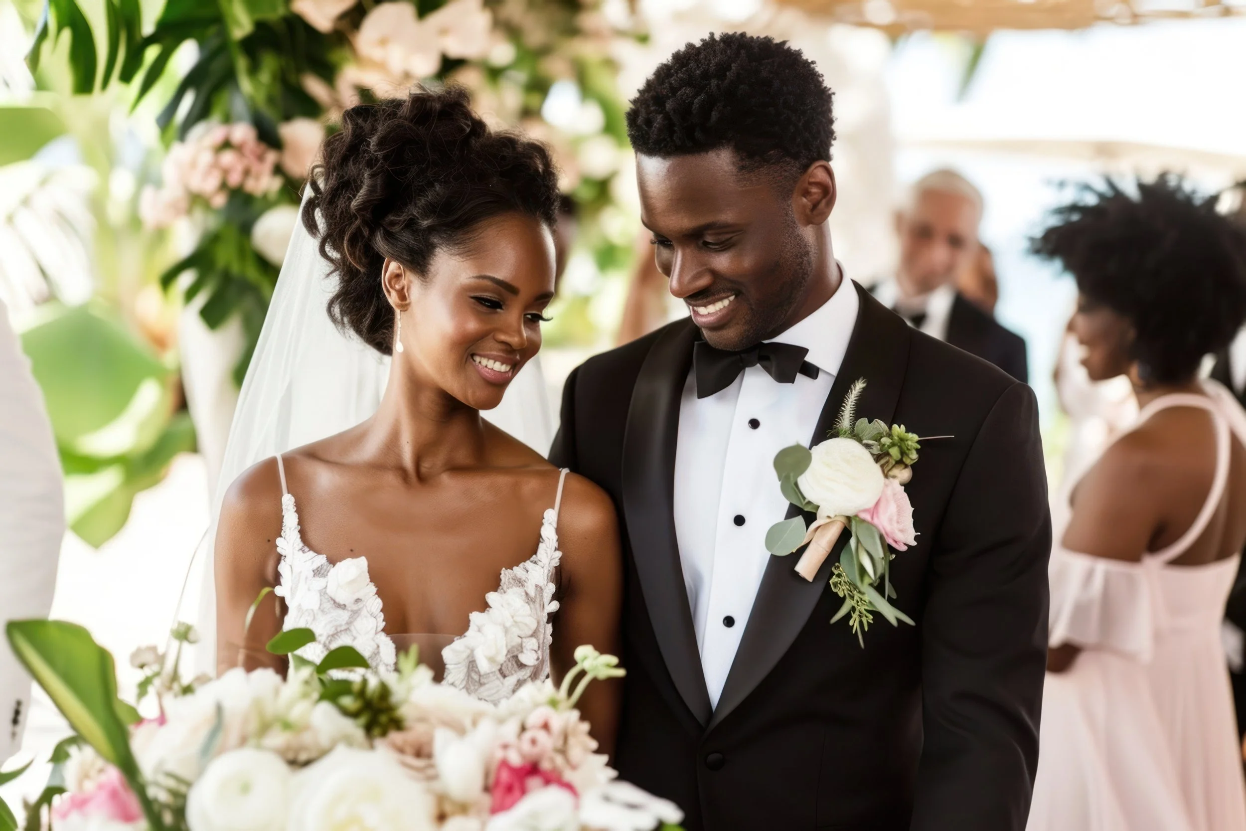 black-couple-walking-down-aisle-wedding-tuxedo-bride.jpg