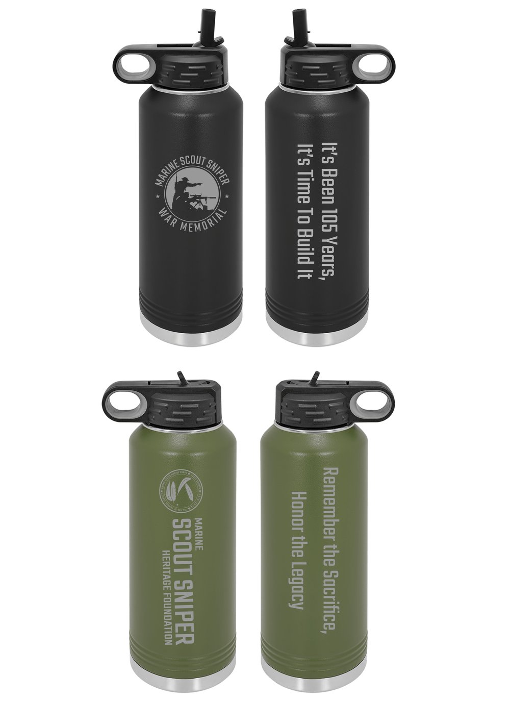 SCOUT SNIPER HERITAGE FOUNDATION 40 OZ INSULATED WATER BOTTLE image