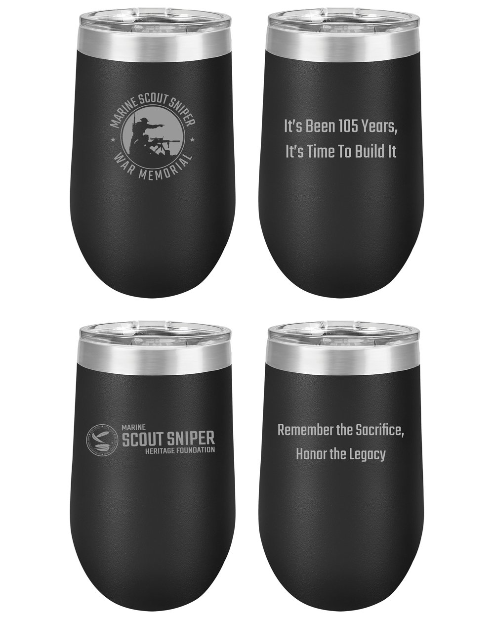 SCOUT SNIPER HERITAGE FOUNDATION 16 OZ INSULATED STEMLESS WINE GLASS image