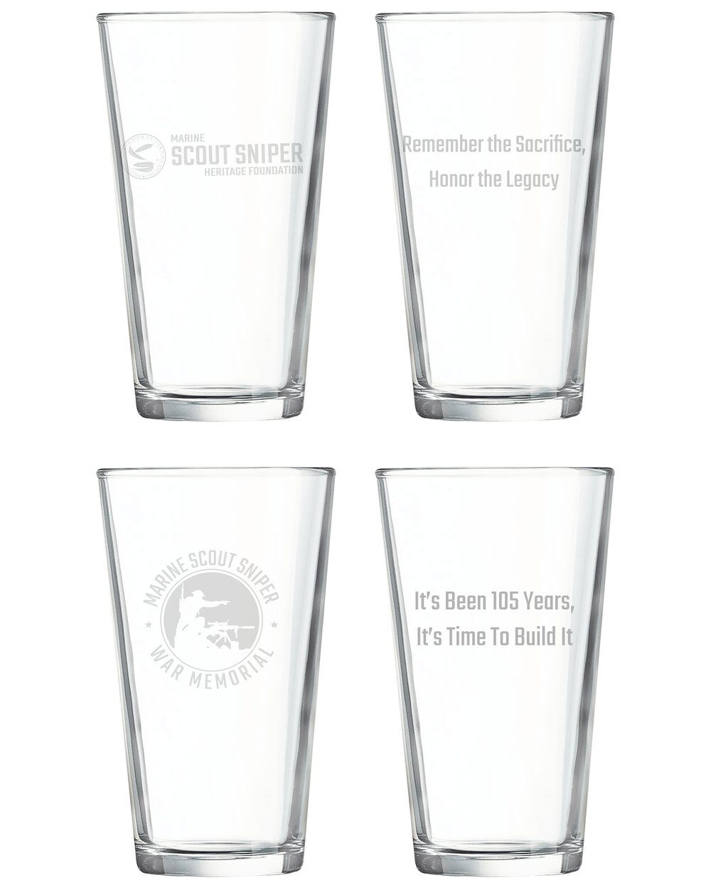 SCOUT SNIPER HERITAGE FOUNDATION GLASS PINT GLASS image