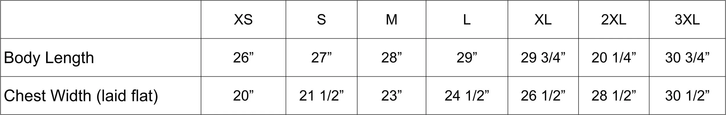 Next Level Long sleeve unisex shirt size chart.jpg