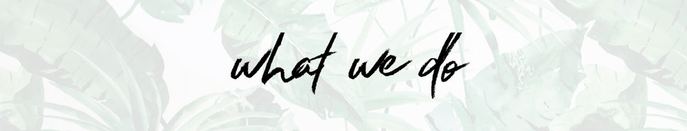 What We Do banner