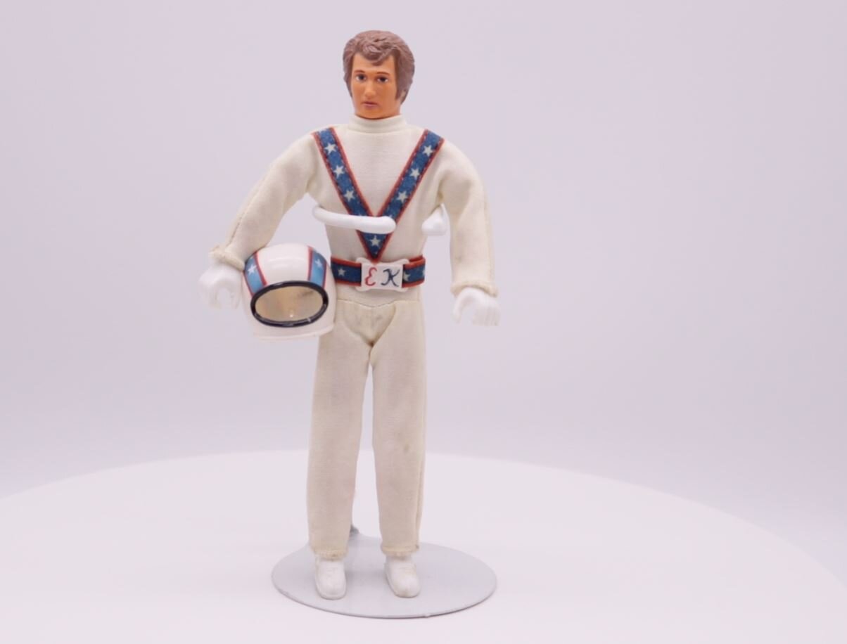 Evel Knievel Action Figure with Stunt Cycle New in Sealed Box 70's Daredevil! 