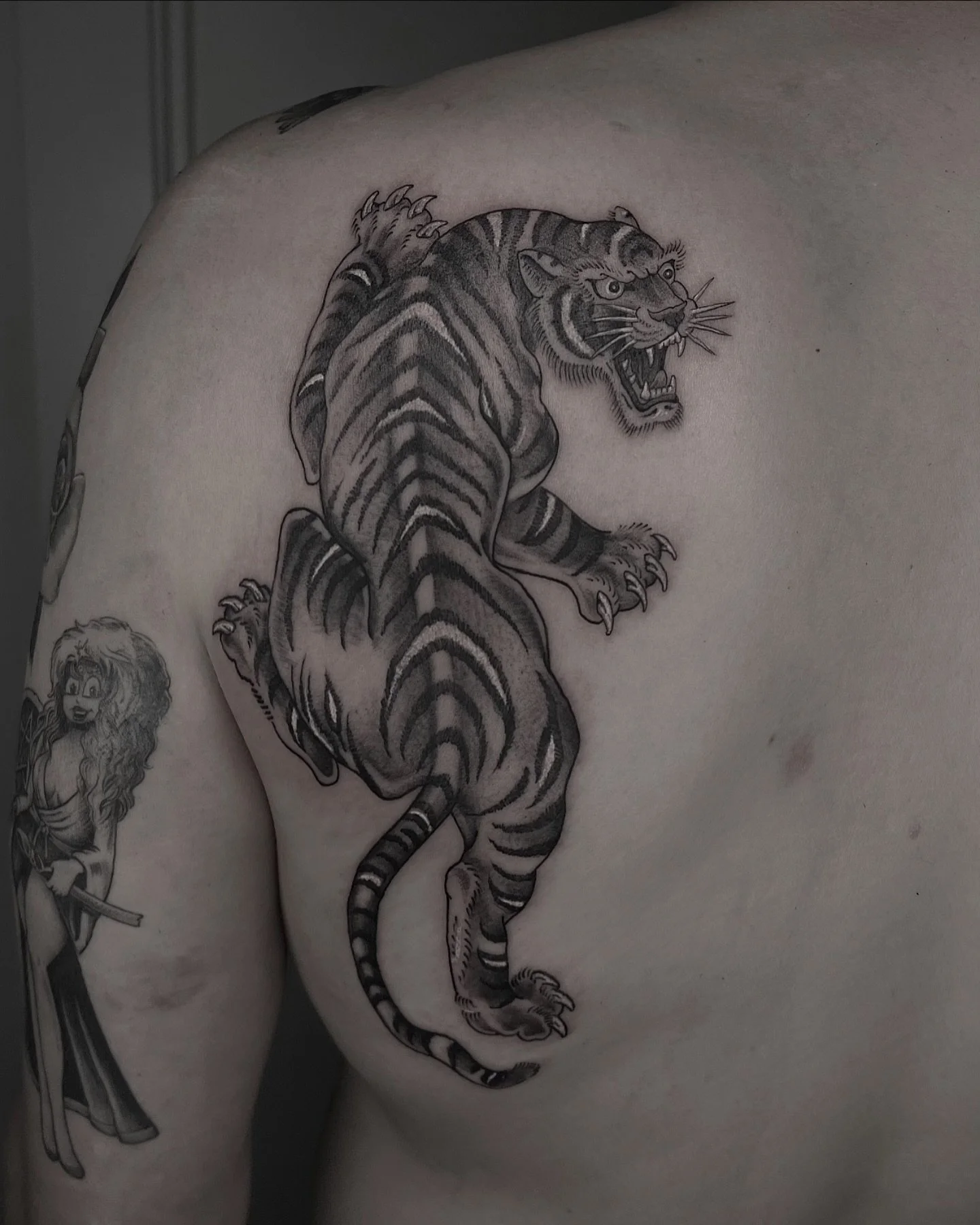 Another tiger for Carlo. Booking for the rest of the month. www.mikepatriarcatattoo.com